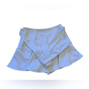 ENDLESS ROSE FLOUNCE WAIST TIE MINI SKORT ruffle white zipper size M